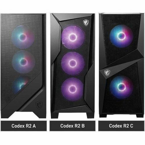 MSI Codex R2 Gaming PC Intel i7-14700F Nvidia RTX 4060 32GB 2TB SSD W11 H - Mid-Tower Chassis - Intel H610M-G Chipset - ATX Motherboard - ARGB Air - CODR2D14NUC7416