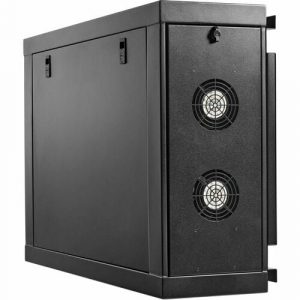 Eaton Tripp Lite Series SmartRack 4U Low-Profile Side-Mount Wall-Mount Mini Rack Enclosure, Black - For Server, PDU, Switch, Patch Panel - 4U Rack Height29.40" Rack Depth - Wall - SRW4USM