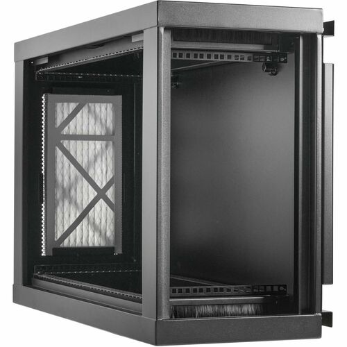 Eaton Tripp Lite Series SmartRack 9U Low-Profile Side-Mount Wall-Mount Mini Rack Enclosure, Black - For Server, PDU, Switch, Patch Panel - 9U Rack Height29.40" Rack Depth - Wall - SRW9USM - Image 3