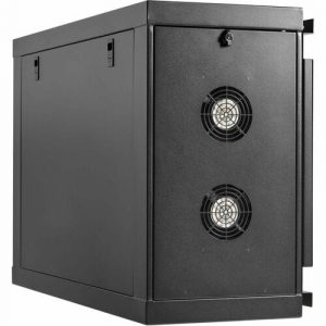Eaton Tripp Lite Series SmartRack 9U Low-Profile Side-Mount Wall-Mount Mini Rack Enclosure, Black - For Server, PDU, Switch, Patch Panel - 9U Rack Height29.40" Rack Depth - Wall - SRW9USM