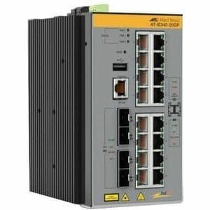 Allied Telesis 16X 10/100/1000T 4X 100/1000X SFP INDUSTRIAL ETHERNET LAYER 3 AT-IE340-20GP/C-980