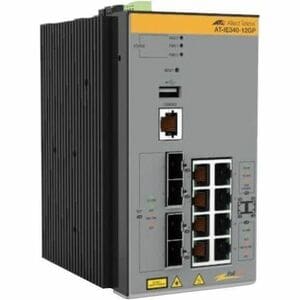 Allied Telesis 8X 10/100/1000T 4X 100/1000X SFP INDUSTRIAL ETHERNET LAYER 3 AT-IE340-12GP/C-980