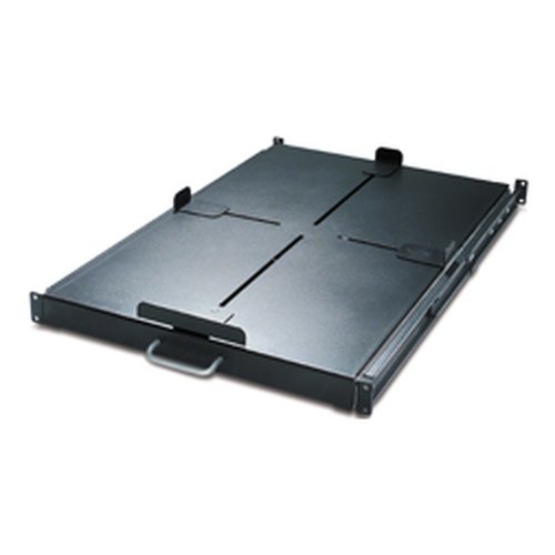 APC by Schneider Electric Sliding Shelf 200lbs/91kg Black - 1U Rack Height x 19" Rack Width - Rack-mountable - Black - 200.42 lb Static/Stationary Weight Capacity AR8128BLK - AR8128BLK - Image 3