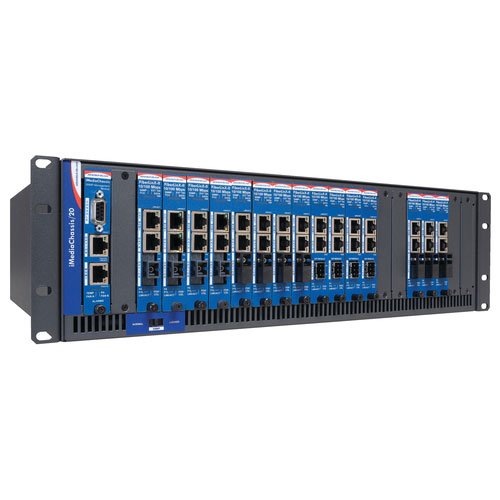Managed Modular 20-slot Media Converter Chassis, 2 DC Power (also known as MediaChassis 605-10145-2DC) IMC-719-2DC - Image 2