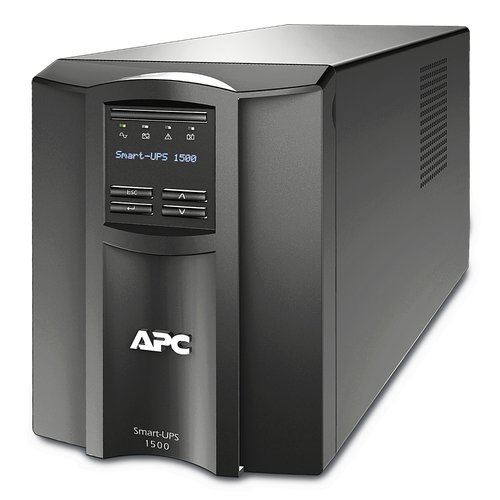 APC Smart-UPS, Line Interactive, 1500VA, Tower, 120V, 8x NEMA 5-15R outlets, SmartConnect Port+SmartSlot, Audible alarm disabled, AVR, LCD SMT1500CX413 - SMT1500CX413