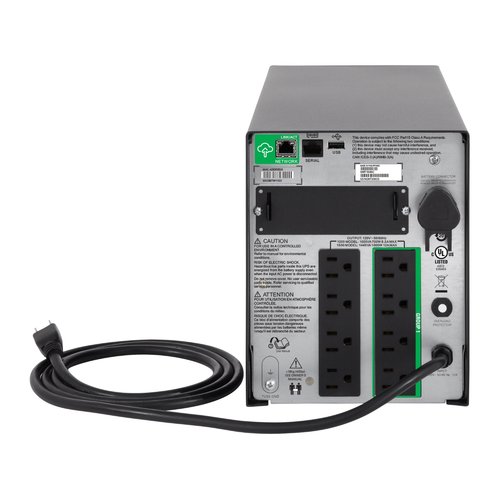 APC Smart-UPS, Line Interactive, 1500VA, Tower, 120V, 8x NEMA 5-15R outlets, SmartConnect Port+SmartSlot, Audible alarm disabled, AVR, LCD SMT1500CX413 - SMT1500CX413 - Image 2