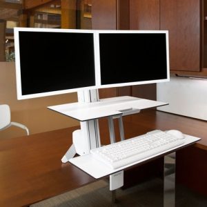 WorkFit-S, Dual Workstation with Worksurface (white) 33-349-211 - 33-349-211