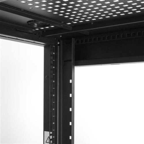 25U SERVER RACK CABINET 4 POST NETWORK EQUIPMENT RACK ENCLOSURE - RK2537BKM - Image 4