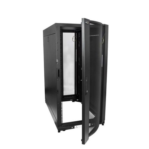 25U SERVER RACK CABINET 4 POST NETWORK EQUIPMENT RACK ENCLOSURE - RK2537BKM - Image 3