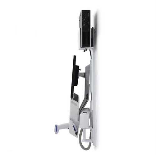 Ergotron StyleView Wall Mount for Workstation, CPU, Keyboard, Mouse, Monitor - White - 24" Screen Support - 32 lb Load Capacity - 100 x 100, 75 x 75 - 45-270-216 - Image 2