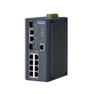 8FE+2G COMBO PORTS MANAGED REDUNDANT INDUSTRIAL SWITCH - EKI-7710E-2C-AE