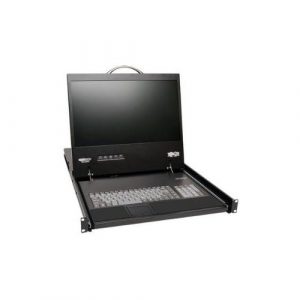 16PORT IP KVM RACK CONSOLE 1U 19FT LCD KEYBOARD CAT5 2 USERS - B070-016-19-IP