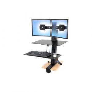 WorkFit-S, Dual Workstation with Worksurface (black) 33-349-200 - 33-349-200