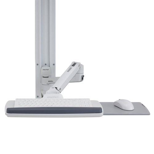 Ergotron Wall Mount Track for Keyboard, LCD Monitor, Mouse - White - 1 Display(s) Supported - 32" Screen Support - 30 lb Load Capacity - 75 x 75, - 45-551-216 - Image 2