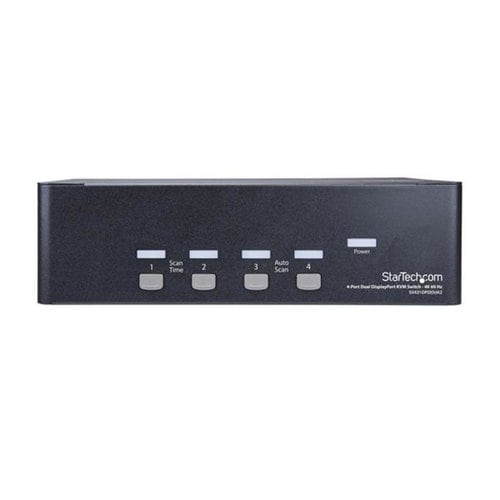 4 PORT DUAL MONITOR DISPLAYPORT KVM SWITCH TWO DISPLAYS DP KVM - SV431DPDDUA2