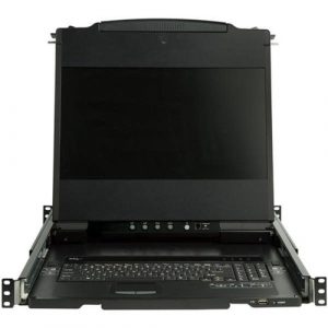 StarTech.com Dual Rail Rackmount KVM Console HD 1080p - DVI/VGA KVM w/17" LCD Monitor - 1U LCD KVM Server Rack Drawer w/Cables USB Support - Rackmount KVM console - RKCOND17HD