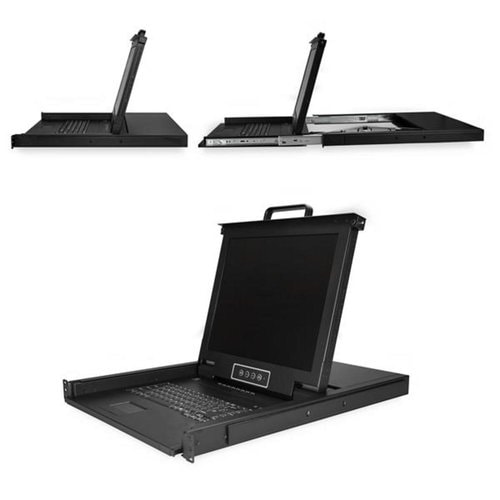 8 PORT RACKMOUNT KVM CONSOLE INTEGRATED LCD MONITOR KVM SWITCH - RKCONS1708K - Image 2