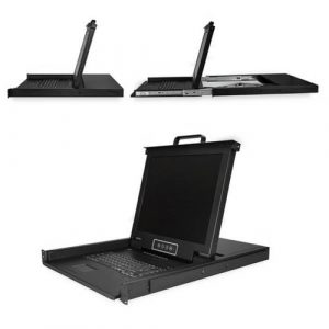 8 PORT RACKMOUNT KVM CONSOLE INTEGRATED LCD MONITOR KVM SWITCH - RKCONS1708K