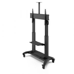 MTMA100PL Rolling AV Cart - Height Adjustable Mobile TV Cart with 2 Shelves for 60" to 100" TVs up to 200 lb - VESA Support from 200x200 to - MTMA100PL