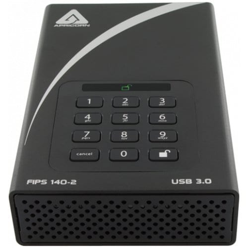 Apricorn Aegis Padlock DT FIPS ADT-3PL256F-10TB 10 TB Desktop Hard Drive - 3.5" External - Black - TAA Compliant - Desktop PC Device Supported - USB 3.0 - - ADT-3PL256F-10TB