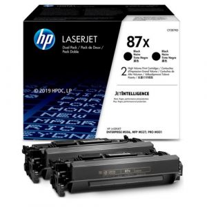 2PK 87X BLACK ORIGINAL TONER CARTRIDGES FOR LASERJET - CF287XD