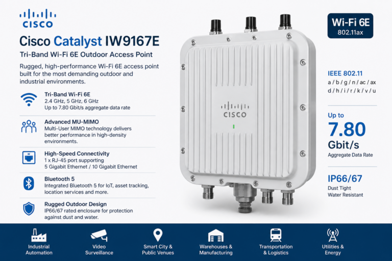 Cisco Catalyst IW9167E Tri-Band Wi-Fi 6E Outdoor Access Point