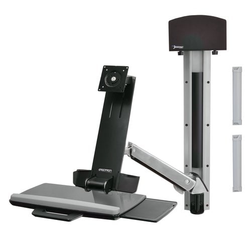 Ergotron StyleView 45-273-026 Multi Component Mount for Flat Panel Display, Keyboard, CPU - Polished Aluminum - Height Adjustable - 1 Display(s) Supported - 24" Screen Support - 29 - 45-273-026