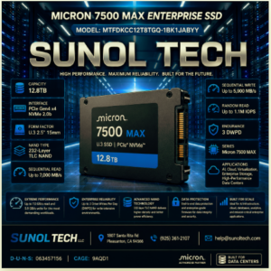 Micron 7500 12.8TB U.3 (MTFDKCC12T8TGQ-1BK1JABYY)