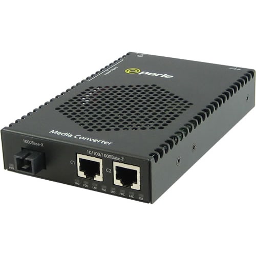 Perle Systems S-1110DPP-S1SC20U POE+ MED CVTR (2)10/100/1000T-1000BXU 20KM 1SC 5083164