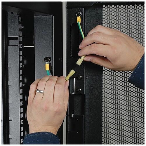 Eaton Tripp Lite Series 48U RACK ENCLOSURE CABINET WIDE NETWORK SERVER SHOCK PALLET SHIP QZ8039 - Image 9