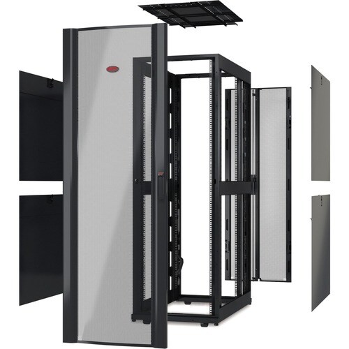 APC by Schneider Electric NETSHELTER SX 48U 600MMX1200MMDEEP ENCL W/ DOORS & NO SIDES BLACK AR3307X609 - Image 2