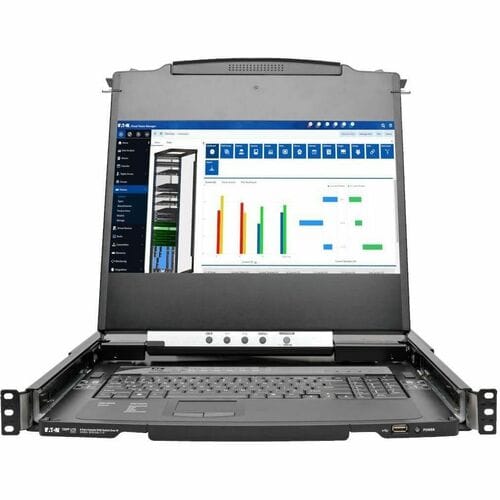 Eaton Tripp Lite Series 8PORT HDMI KVM RACK CONSOLE 17IN LCD IP REMOTE ACCESS DUAL RAIL B030-008-17-IP - Image 6