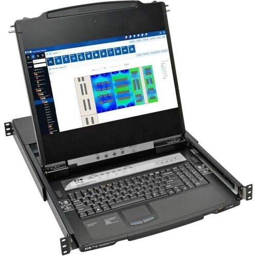 Eaton Tripp Lite Series 8PORT HDMI KVM RACK CONSOLE 17IN LCD IP REMOTE ACCESS DUAL RAIL B030-008-17-IP