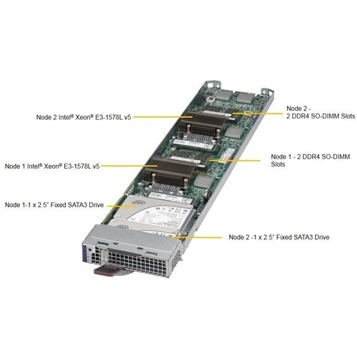 Supermicro INTEL SKYLAKE-H 2 NODE PER SLE D WITH M.2/SATA HDD MBI-6219G-T8HX - Image 5