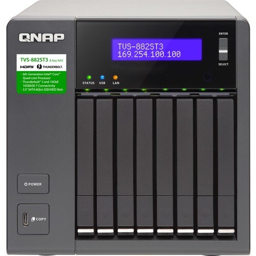 QNAP ULTRA HISPEED AND COMPACT 8BAY THUNDERBOLT CORE I7-6700HQ 2.6GHZ TVS-882ST3-I7-16G-US - Image 2