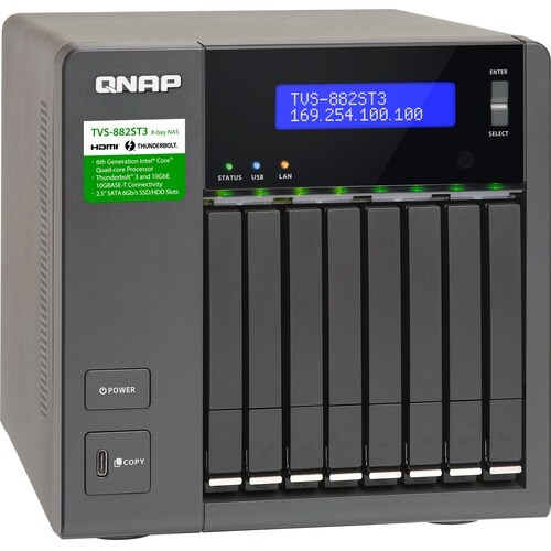 QNAP ULTRA HISPEED AND COMPACT 8BAY THUNDERBOLT CORE I7-6700HQ 2.6GHZ TVS-882ST3-I7-16G-US - Image 6