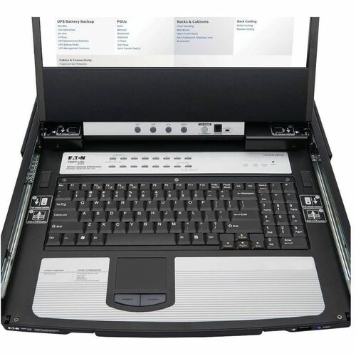 Eaton Tripp Lite Series DISPLAYPORT KVM CONSOLE SWITCH 16-PORT 17IN LCD DUAL RAIL 1URM B030-DP16-17D - Image 3