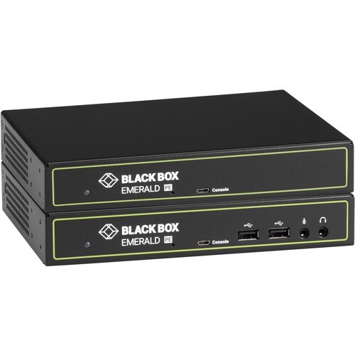 Black Box Corporatio KVM EXTENDER TX/RX VM ACCESS - SINGLE-HEAD POE DVI-D V-USB 2.0 AUD EMD2000PE-K