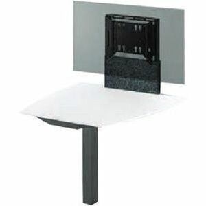 Salamander Designs UNIFI HUDDLE LITE TABLE SINGLE MNT 48 X 48 BOAT SHAPE BLK SEAMLESS UHL30AM1/G/S/BK
