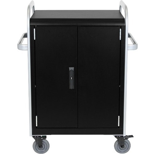 Bretford 24X LINK CART NETWORK READY W/ BACK DOORS RED/ALUMINUM MDMLAP24NR-REDAL