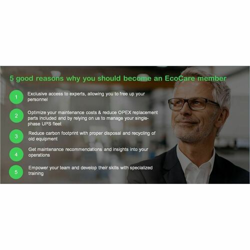 APC by Schneider Electric 3YR ECOCARE FOR SINGLE-PHASE UPS UPGRADE TO FACTORY WARRANTY ECO1PH3YFW06 - Image 2