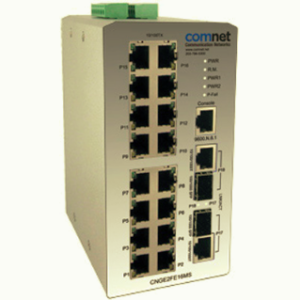 Comnet RLGE2FE16R SYSTEM WITH 2 X SFP 8 X 10/100TX 4 X RS-232 RLGE2FE16R/S/48/28/S22/CH+