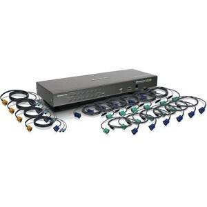 Iogear 16-PORT USB PS/2 COMBO KVM SWITCH WITH CABLES GCS1716KIT