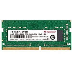Transcend 8GB 2666MHZ DDR4 ECC-SODIMM SR X8 1GX8 CL19 12V TS1GSH72V6B