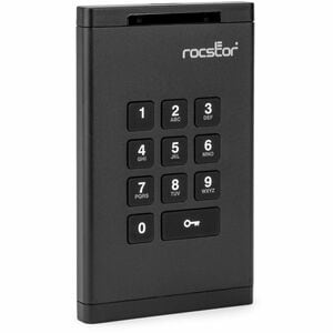 Rocstor DATASECURE EX20 2TB SSD Portable Encrypted Drive-Keypad-TAA E76020-B1