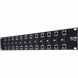 Eaton IN-LINE POE++ SURGE PROTECTOR 10 GBPS 12 RJ45 100W POE CAT5E/6 2U B110-SPPOEC-J12