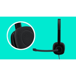 Logitech H151 STEREO HEADSET 3.5MM JACK BLACK 981-000587